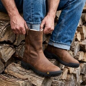 Caterpillar Drawbar Boots Summer Brown P51034 Leather EH SR Men's 10 Wide *NEW*